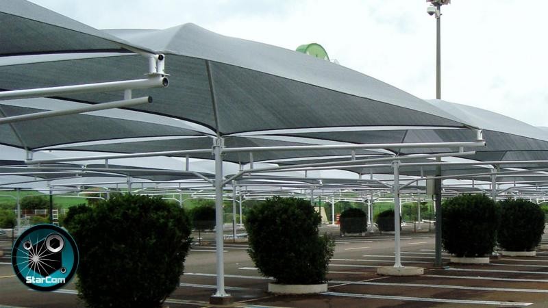 Cobertura para garagem de condomínio